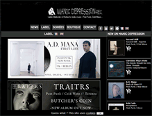 Tablet Screenshot of manicdepressionrecords.com